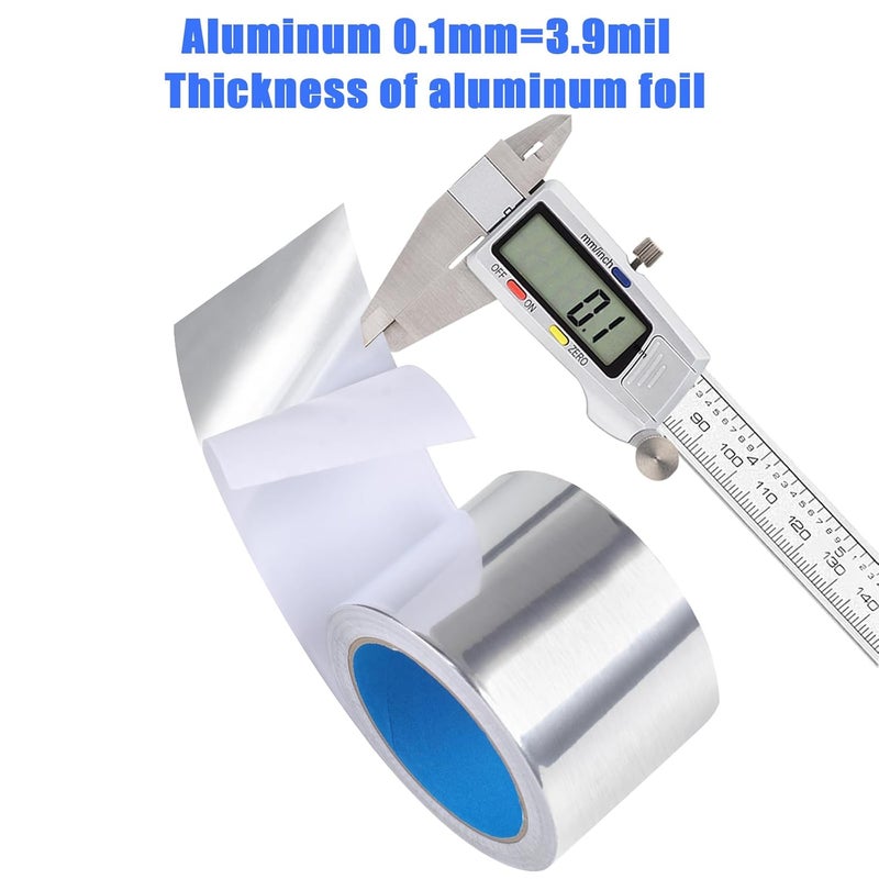 Romeda Aluminum Foil Tape, 3 inch x 65 Feet (3.9 mil), Insulation Adhesive Metal High Temperature Heavy Duty HVAC Tape, Silver for Ductwork, Dryer Vent, HVAC - Image 3